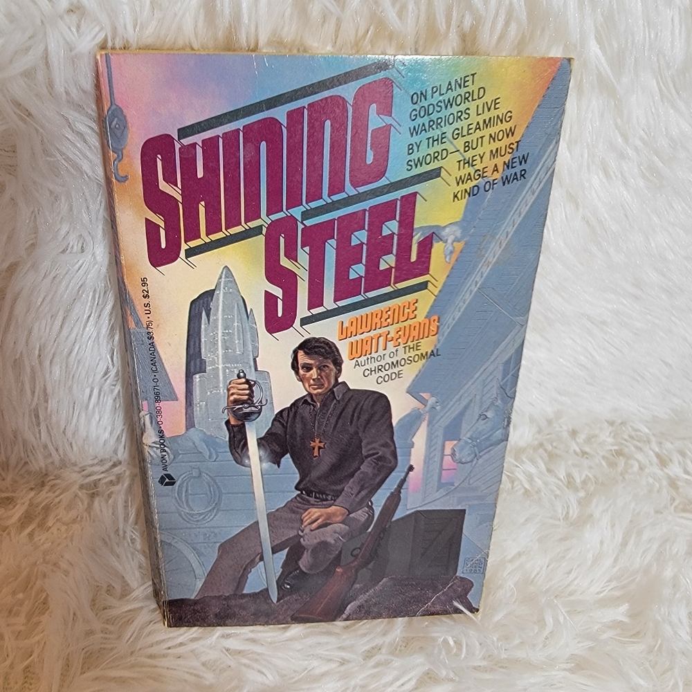 1986 Shining Steel Sci-Fi Paperback Avon Book Lawrence Watt-Evans